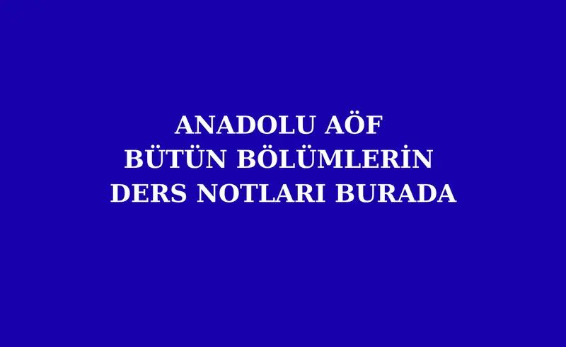 Anadolu Üniversitesi Çıkmış Sorular