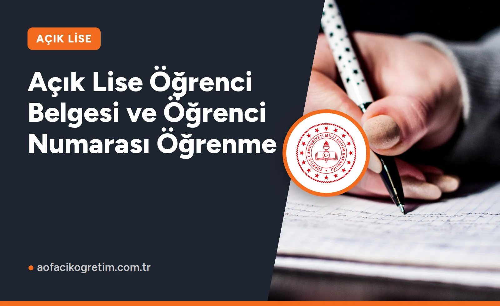Açık Lise Öğrenci Belgesi ve Öğrenci Numarası Öğrenme