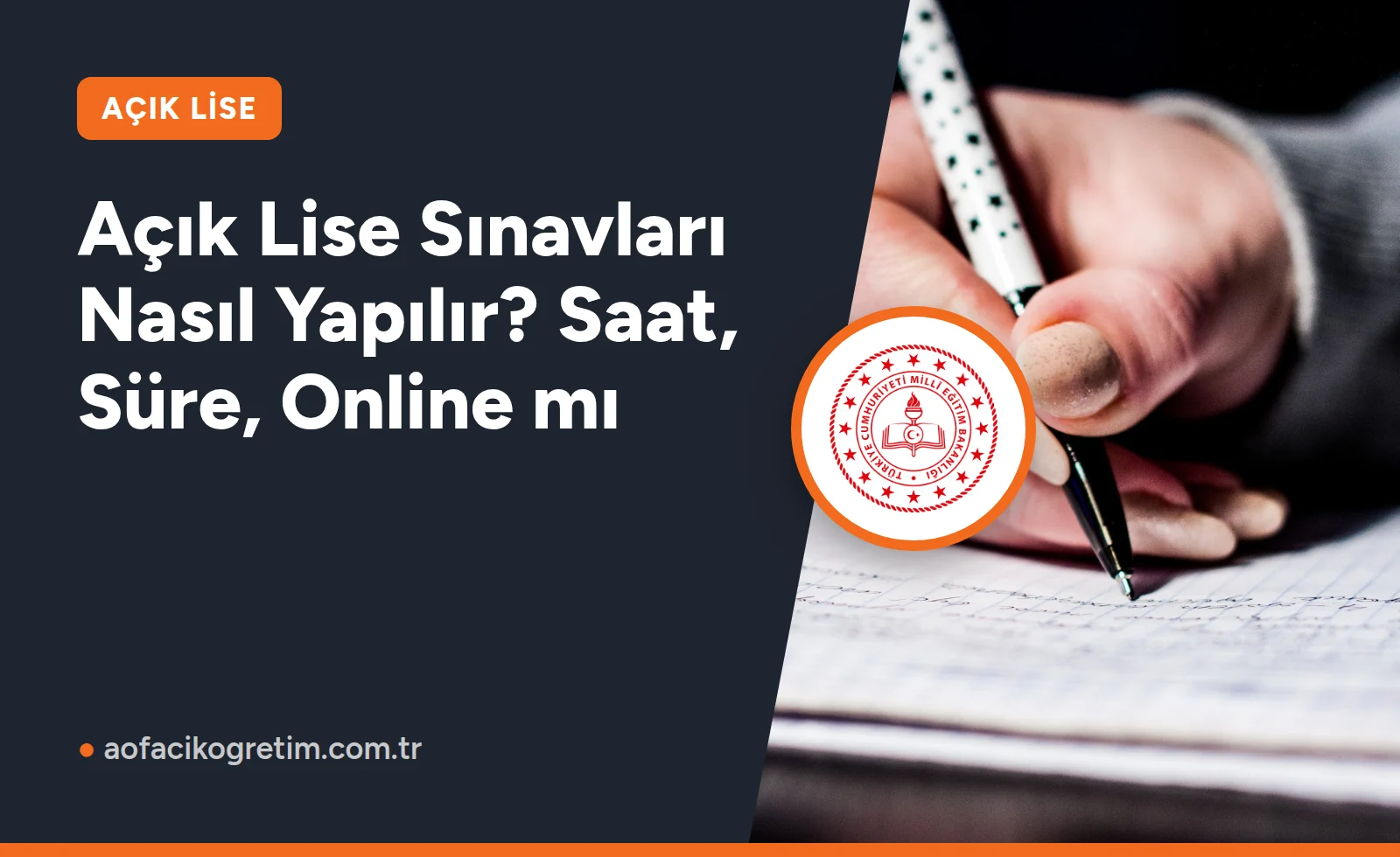 Açık Lise Sınavları Nasıl Yapılır? Saat, Süre, Online mı