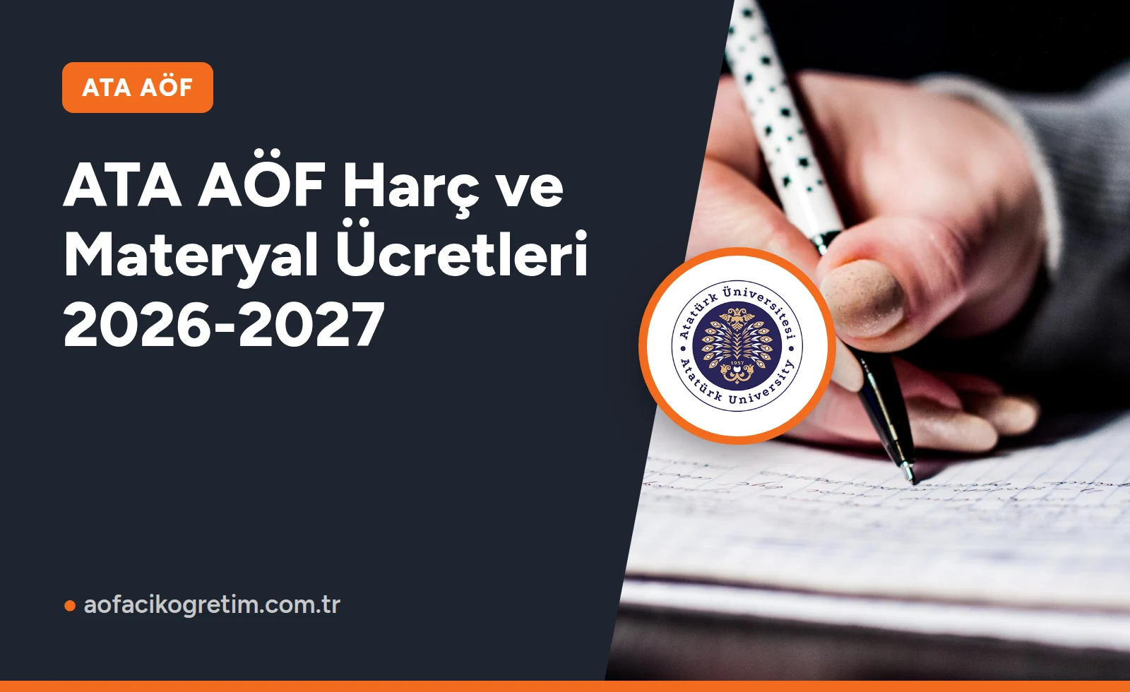 ATA AÖF Harç ve Materyal Ücretleri 2026-2027