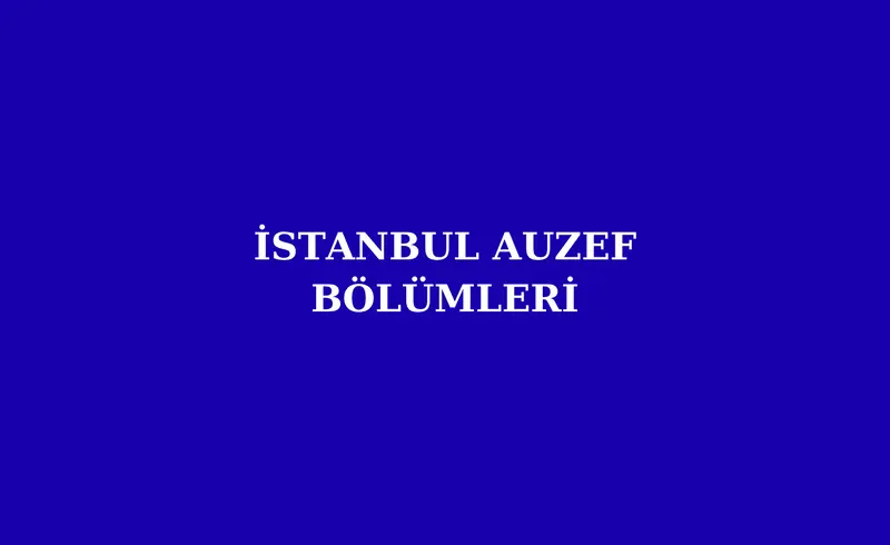 Auzef bölümleri
