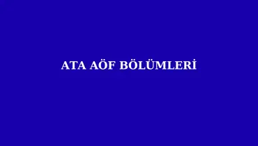 ata aöf bölümleri
